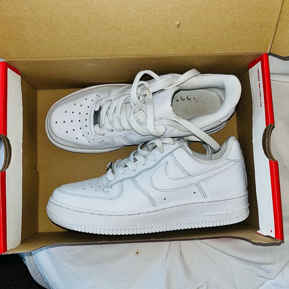 All white Nike Air force 1